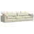 Jastučići za sofu 2 pcs Krema 145 x 40 cm Kordura tekstil