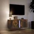 Zidni TV ormarić s LED svjetlima boja hrasta 80x31x35 cm