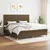 Vidaxl Box spring postelja z vzmetnico temno rjav 200x200 cm blago