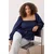 Trendyol Curve Ženska bluza Tbbss23Af00035, Tamnoplava