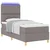 Vidaxl LED Box Spring Postelja z vzglavjem Taupe 100 x 200 cm blago