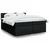Vidaxl Box spring postelja z vzmetnico črn 200x200 cm blago