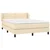 Vidaxl Box spring postelja z vzmetnico krem 140x190 cm blago