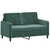 2-dijelni set sofa tamnozeleni baršunasti