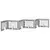 Vrata za pse s postoljem 6 pcs Siva sonoma 80 x 60 cm