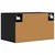 Ormar za Zid Crni hrast 60 x 36,5 x 35 cm Konstruirano drvo