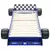 VIDAXL otroška postelja - dirkalni avtomobil (90x200cm), modra