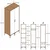 Hanah home Ormar Kumsal PS 80x47,5x201,4cm Orah