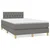 Vidaxl Box spring postelja z vzmetnico LED temno siva 120x190 cm blago
