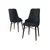 Hanah Home Set stolica Neta, 46x95x42 cm, 6 komada, Antracit-braon