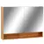 LED kupaonski ormarić s ogledalom boja hrasta 80x15x60 cm MDF