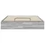 Vidaxl Ottomanska postelja Siva Sonoma 193 x 135 x 25 cm