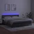 Vidaxl Box spring postelja z vzmetnico LED temno siva 180x200 cm žamet