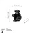 Aberto Design Dekorativna figura Monkey, 22 x 20 x 30 cm, Crna