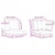 Set vanjskih sofa s jastukom 5 pcs Bijela i krem