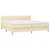 Vidaxl Box spring postelja z vzmetnico krem 200x200 cm blago