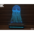 Black Cut 3D Lampa Meduza, Hladno bela