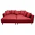 MID.YOU Ecksofa inkl. Hocker, mikrovlakna rdeča