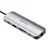 9 u 1 USB-C na HDMI/USB-C/USB x2/RJ45/SD/TF/TRRS/3,5mm - Sivi