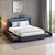Songmics Posteljni okvir 160x200 cm temno siva kovina