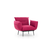 ATELIER DEL SOFA Fotelja Jax Solo Dark Red GR105