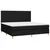 Vidaxl Box spring postelja z vzmetnico LED črna 200x200 cm blago