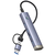 Baseus UltraJoy 4in1 hub USB-AUSB-C to 4xUSB3.0+USB-C (gray)