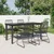 5-dijelni vrtni blagovaonski set od PVC ratana crni