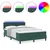 LED Box Spring Krevet Tamnozelena 140 x 190 cm Baršun