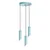 Opviq Luster Kesik-6916, 75-114cm, 40 cm, 3xE27, IP20, Tirkizni