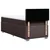 Vidaxl Box spring postelja z vzmetnico temno rjava 90x200 cm blago