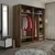 Hanah Home Garderober Kale-7168, 220x210x52 cm, Crni