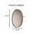 Hanah Home Ogledalo Elips, Orah