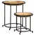 Vidaxl 2 kosa stranske mize Solid Wood Mango