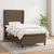Vidaxl Box spring postelja z vzmetnico temno rjava 90x200 cm blago