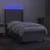 Vidaxl Box spring postelja z vzmetnico LED sv. siva 100x200 cm blago