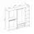 HANAH HOME Ormar Kale Plus 7803