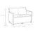 Keter Baštenska garnitura sa box stolom Claire 2 Seater, Antracit