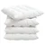 Jastučići za sjedenje 4 pcs Bijelo 40 x 40 x 6 cm tkanina