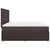 Vidaxl Box spring postelja z vzmetnico temno rjava 180x200 cm blago