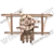 WOODEN CITY 3D sestavljanka Biplane 63 kosov