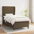 Vidaxl Box spring postelja z vzmetnico temno rjava 80x200 cm blago