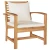 Stolica 2 Komad Smeđa i krem 65 x 60 x 76,5 cm Čvrsto teak drvo