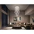 LED kristalna stropna svetiljka NAURU LED/30W/230V prečnik 60 cm sjajni hrom + daljinski upravljač