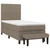 Vidaxl Box spring postelja z vzmetnico taupe 90x200 cm blago