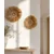 WallXpert set 2 boho zidna ukrasa od rafije DB0014, sa drvenim perlama, 30 i 20 cm