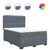 Vidaxl Box spring postelja z vzmetnico temno siva 160x200 cm žamet