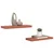 Polica na zidu 2 pcs Crvena 60 x 23 x 4 cm Konstruirano drvo