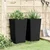 Vrtne sadilice 2 kom crne 32,5 x 32,5 x 57 cm od PP-a
