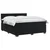 vidaXL Postelja boxspring z vzmetnico Črna 200 x 200 cm Žamet